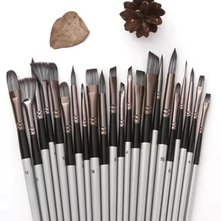 มืออาชีพศิลปะแปรงทาสีชุด24ชิ้นด้วยผ้าม้วนแบบพกพาจิตรกรรมเครื่องมือสําหรับสีน้ําอะคริลิน้ํามันศิลปินแปรง