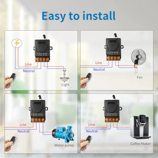 AC220V433MHZ/30A1 รีโมทคอนโทรลไร้สายสวิตช์ AC รีเลย์ตัวรับสัญญาณพร้อมเครื่องส่งสัญญาณ