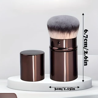 Professional Retractable Face Brush สําหรับ Blush Foundation Powder สังเคราะห์ Ultra Soft Hair เหมาะสําหรับ Liquid แต่งหน้า Home และ Travel ใช้