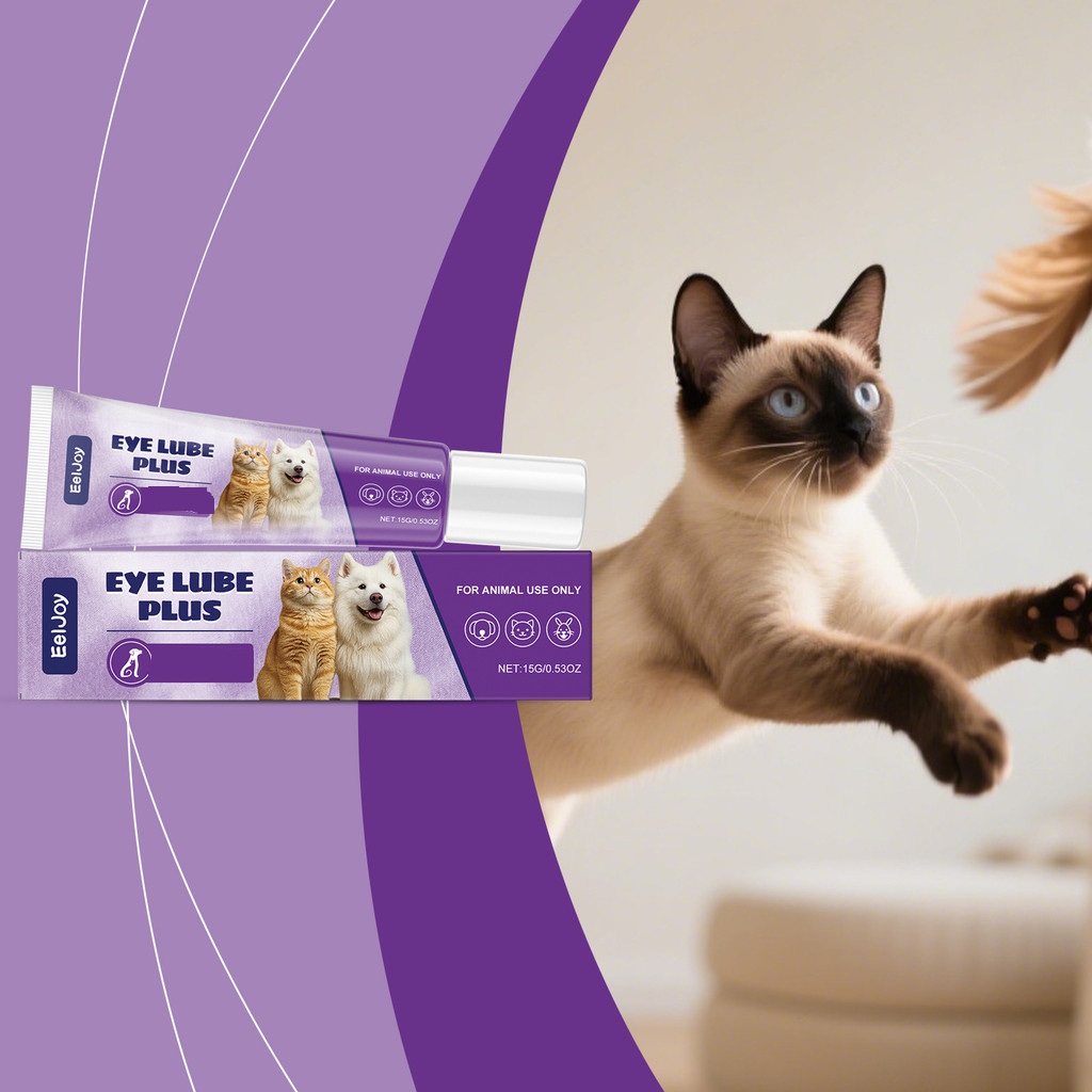 Pet Eye Tear Stain Ointment Fifteen Gram with Hyaluronic Acid Mint Leaves Non Irritating Tear Free F