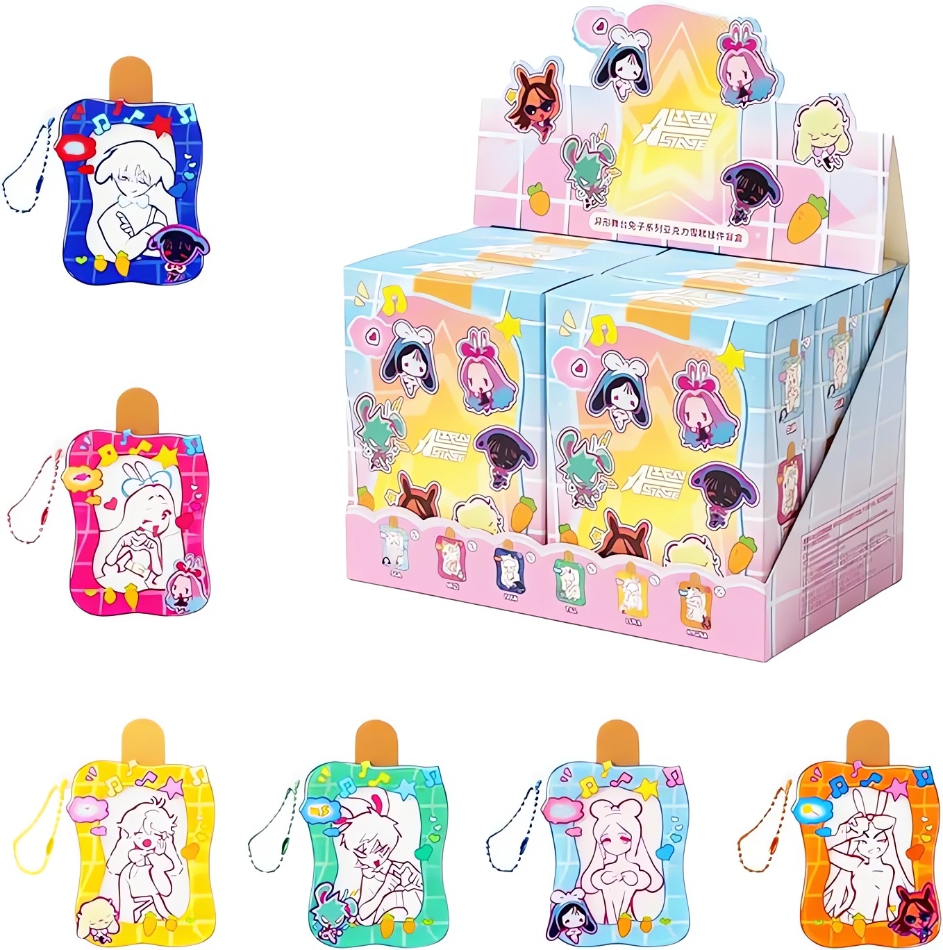 Alien Stage Rabbit Series กล่องตาบอด Ice Pop พวงกุญแจอะคริลิคอย่างเป็นทางการ ALNST กระเป๋า Charm พร้