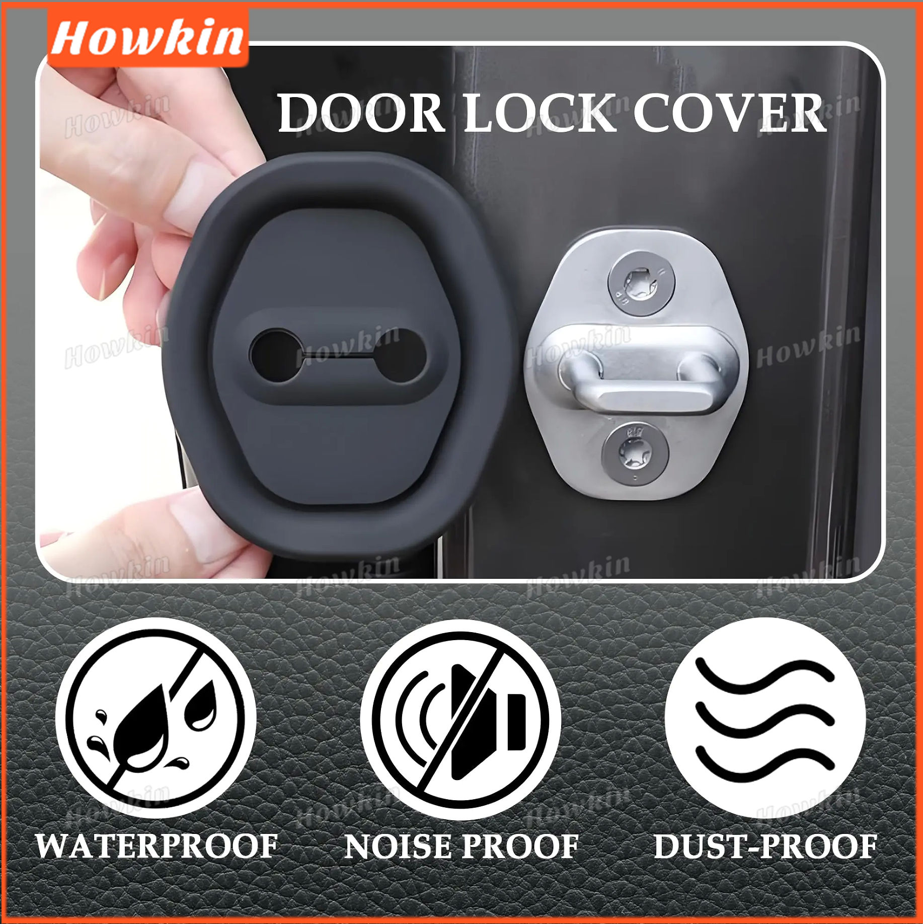 ฝาครอบกันกระแทกซิลิโคนล็อคประตูรถยนต์ 4 ชิ้น สําหรับ Isuzu - รูปที่ 5