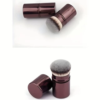 Professional Retractable Face Brush สําหรับ Blush Foundation Powder สังเคราะห์ Ultra Soft Hair เหมาะสําหรับ Liquid แต่งหน้า Home และ Travel ใช้