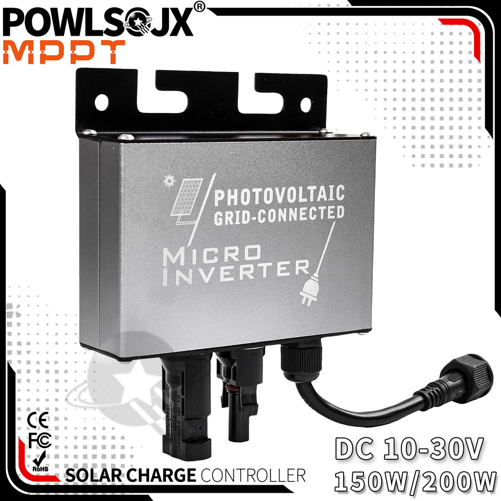 One Piece POWLSOJX อินเวอร์เตอร์ไมโครพลังงานแสงอาทิตย์, 150 W/200 W ตาราง Tie 12 V 24 V แบตเตอรี่การ