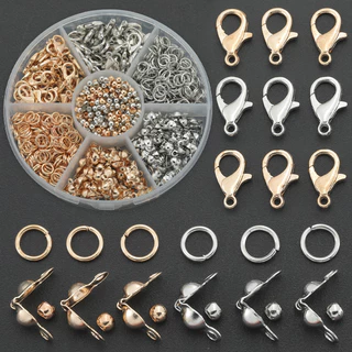 300 ชิ้น/กล่อง Lobster Clasp & Jump สําหรับแหวนชุดสําหรับเครื่องประดับทํา,สร้อยข้อมือสร้อยคอ Finishing, Diy Charms & จี้อุปกรณ์เสริม