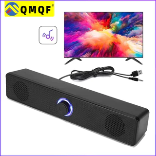 PC Soundbar ลําโพงแบบมีสาย USB เบสหนักแน่นซับวูฟเฟอร์ Boom Box Surround สําหรับทีวีแล็ปท็อป Home