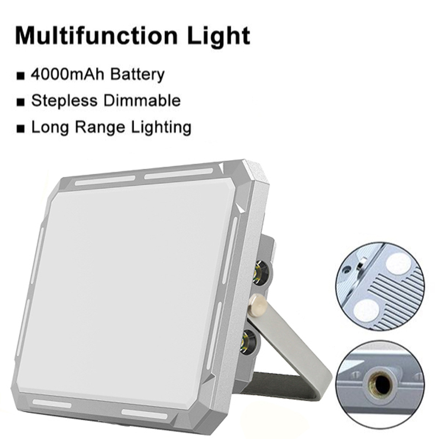 KXK-686 XPE ไฟสปอตไลท์ LED 1000LM ชาร์จ Type-C แบตเตอรี่ในตัว กันน้ํา IP44 โคมไฟทํางานกลางแจ้งสําหรั