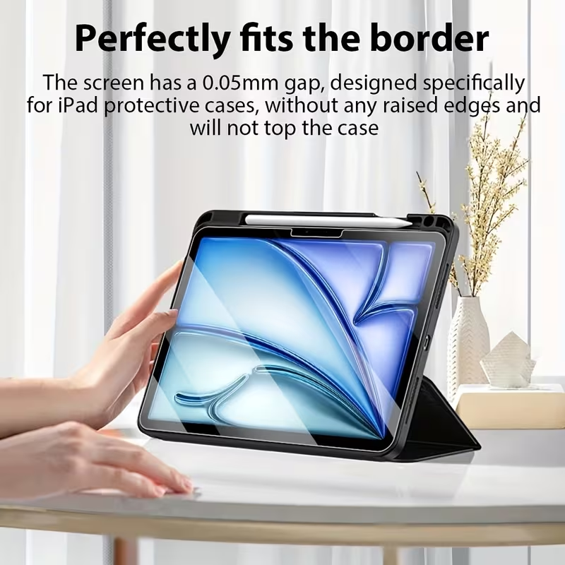 กระจกนิรภัยไร้ฝุ่นสําหรับหน้าจอ iPad Gen 7/8/9 10.2 Pro 11'' Air 4/5/11/13 ปกป้องเต็มหน้าจอคมชัดสูง - รูปที่ 6