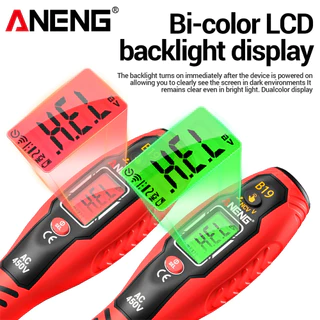 หนึ่งชุด ANENG B19 เครื่องทดสอบแรงดันไฟฟ้าปากกาแบบไม่สัมผัส 30-1000V เครื่องตรวจจับ AC Buzzer Alarm Breakpoint Finder CAT IV 600V