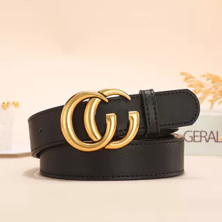 เข็มขัดโลโก้ Double C - เข็มขัดคาดเอวผู้หญิงแฟชั่นสําหรับกางเกงยีนส์ผู้ชายเข็มขัดบุรุษหนังต้นฉบับของแท้และเดรส
