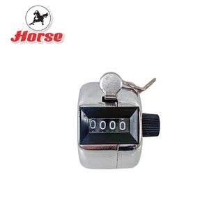 HORSE ตราม้า เครื่องนับจำนวนแบบกด ไม่มีฐาน รุ่น H-404 ขนาดกะทัดรัด จำนวน 1 เครื่อง