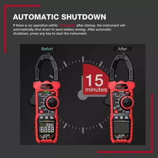 HT208D แคลมป์มิเตอร์ดิจิตอลมืออาชีพพร้อม RMS แท้, กระแสไฟ AC/DC 1000A, ตัวเก็บประจุ, อุณหภูมิ และตรวจจับ NCV