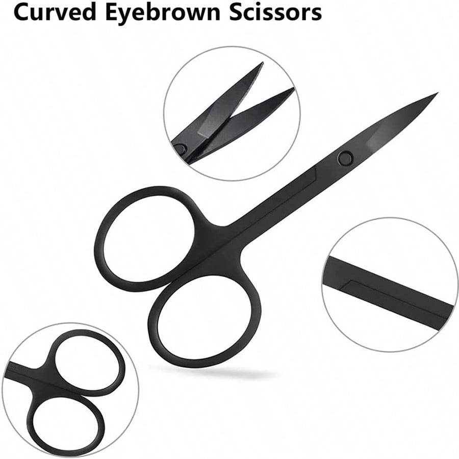 ชุดอุปกรณ์กรูมมิ่งสําหรับผู้ชายสแตนเลสสตีลระดับมืออาชีพ 8 ชิ้น/ชุด พร้อมแหนบ กรรไกรตัดขนจมูก และเครื่องตัดแต่งคิ้ว ชุดอุปกรณ์ดูแลผิวหน้าแบบพกพา - รูปที่ 5