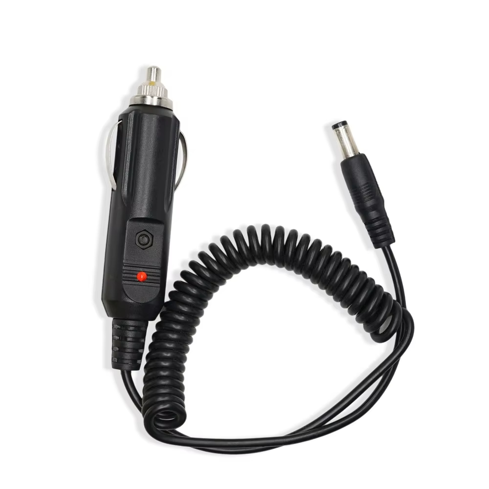 12V DC Car Charger ฐานสําหรับ Baofeng Walkie Talkie UV-5R และ UV-9R