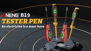 หนึ่งชุด ANENG B19 เครื่องทดสอบแรงดันไฟฟ้าปากกาแบบไม่สัมผัส 30-1000V เครื่องตรวจจับ AC Buzzer Alarm Breakpoint Finder CAT IV 600V