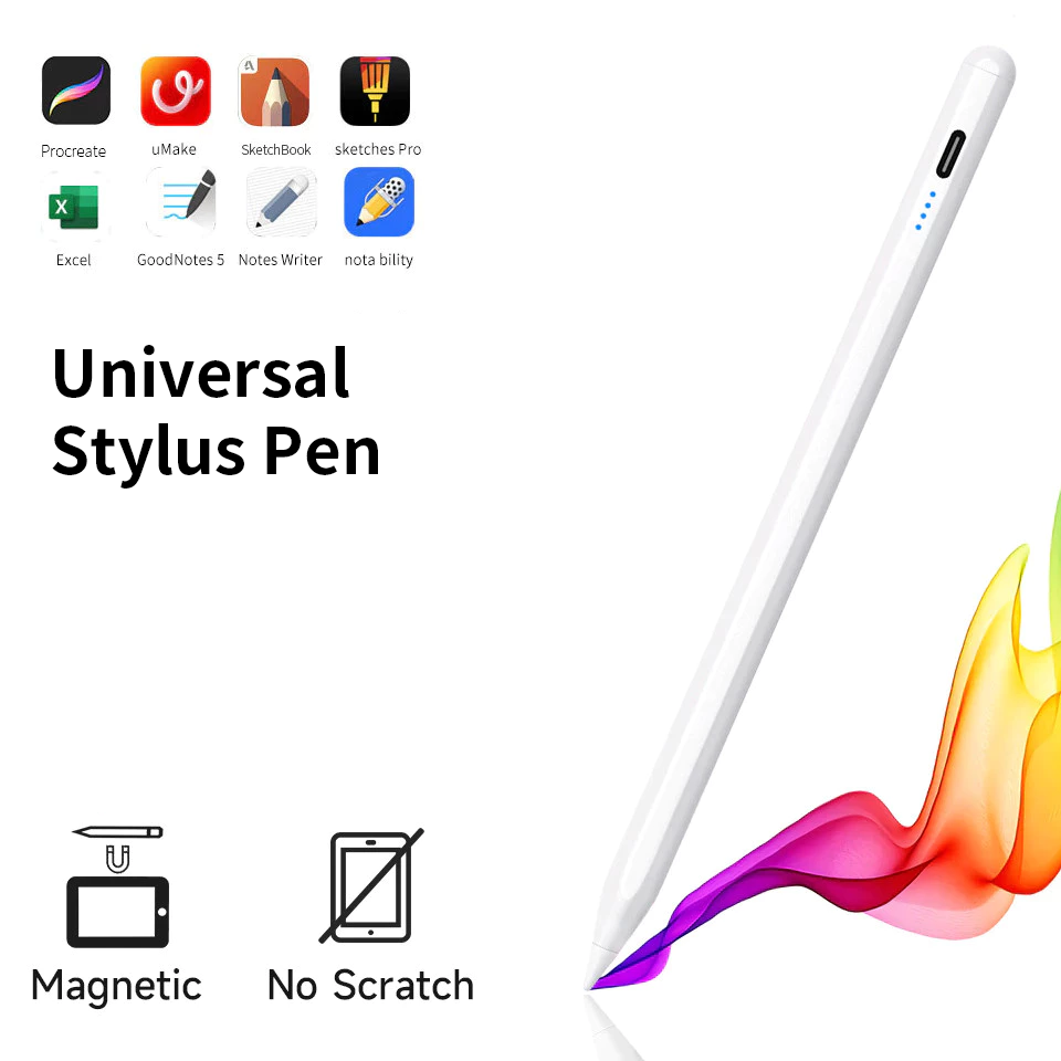ปากกาสไตลัสแอคทีฟสําหรับแท็บเล็ตสากล สําหรับ Xiaomi แท็บเล็ต/โทรศัพท์มือถือ รองรับปากกาสําหรับแท็บเล็ต Android และ ดินสอทัชสกรีน