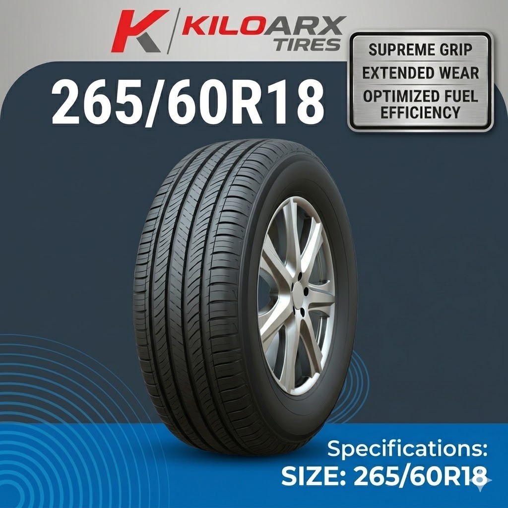 จัดส่งฟรีวันนี้ KILOMAX 265/60R18 ยางรถยนต์อเนกประสงค์ รับน้ําหนักสูง 8PR นุ่ม เงียบ ประหยัดน้ํามัน