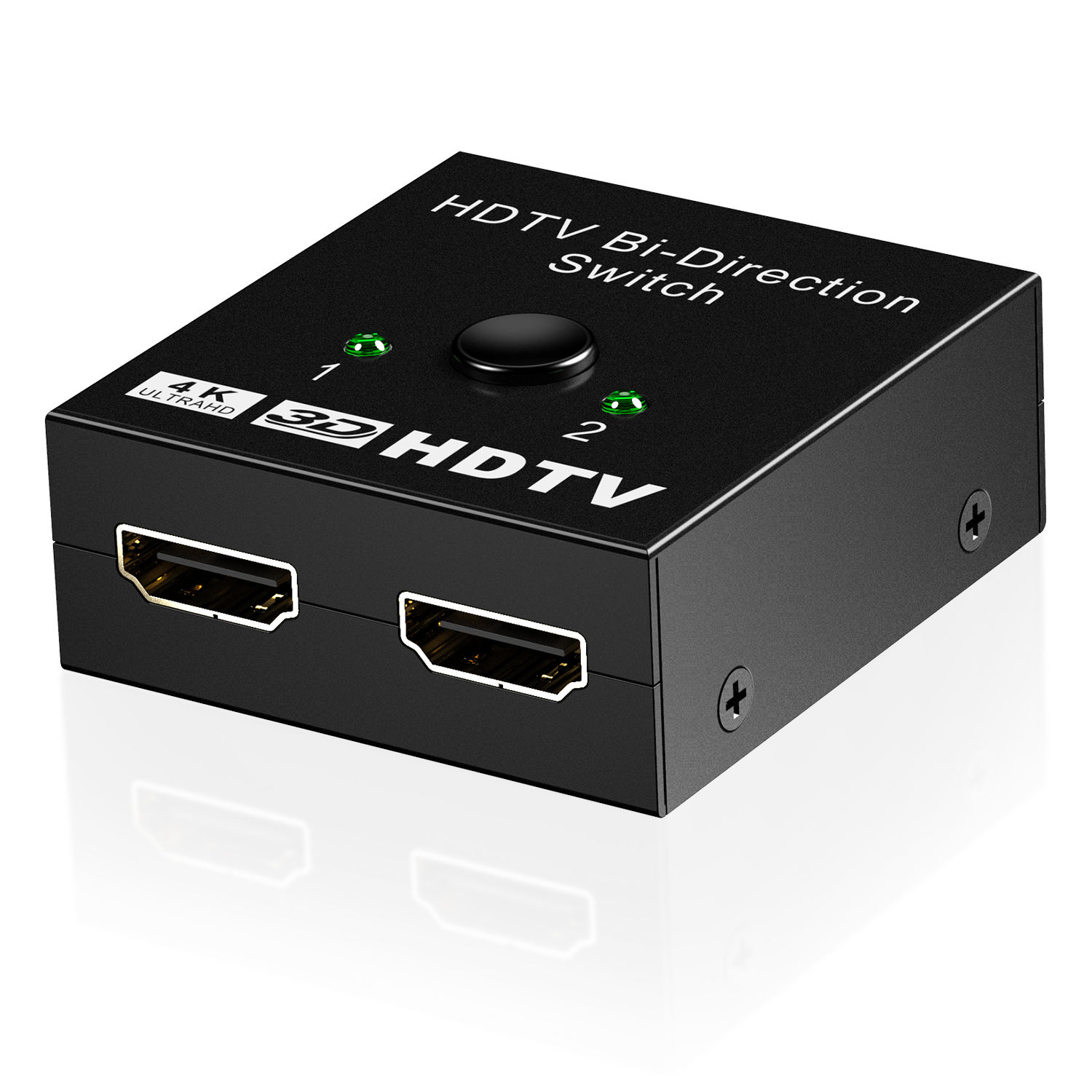 สวิตช์ HDMI 4K แบบสองทิศทาง สวิตช์แยก HDMI 2x1 1x2 2 พอร์ต รองรับ Ultra HD 4K 3D 1080P สําหรับ PS4 X