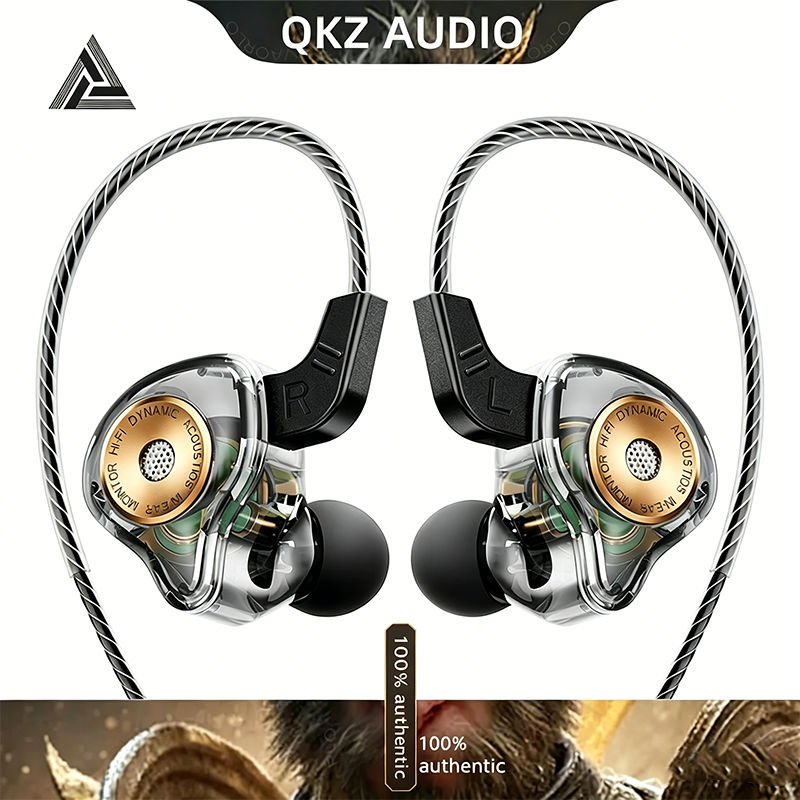 QKZ AK6-Ultra หูฟัง Professional Dynamic Driver HiFi Acoustics Monitor เพลงชุดหูฟังเกม 3.5 มม.AUX Mi