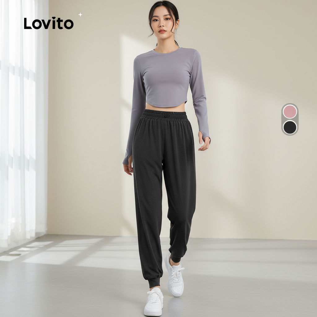 Lovito กางเกงกีฬา รุ่น LNA129022