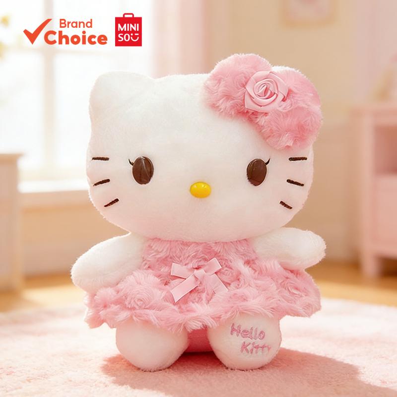 MINISO  สวัสดีคิตตี้ โรส เดท ซีรีส์ - ตุ๊กตาตกแต่งโรแมนติกและสง่างาม ขนาด 20ซม. x 24ซม.