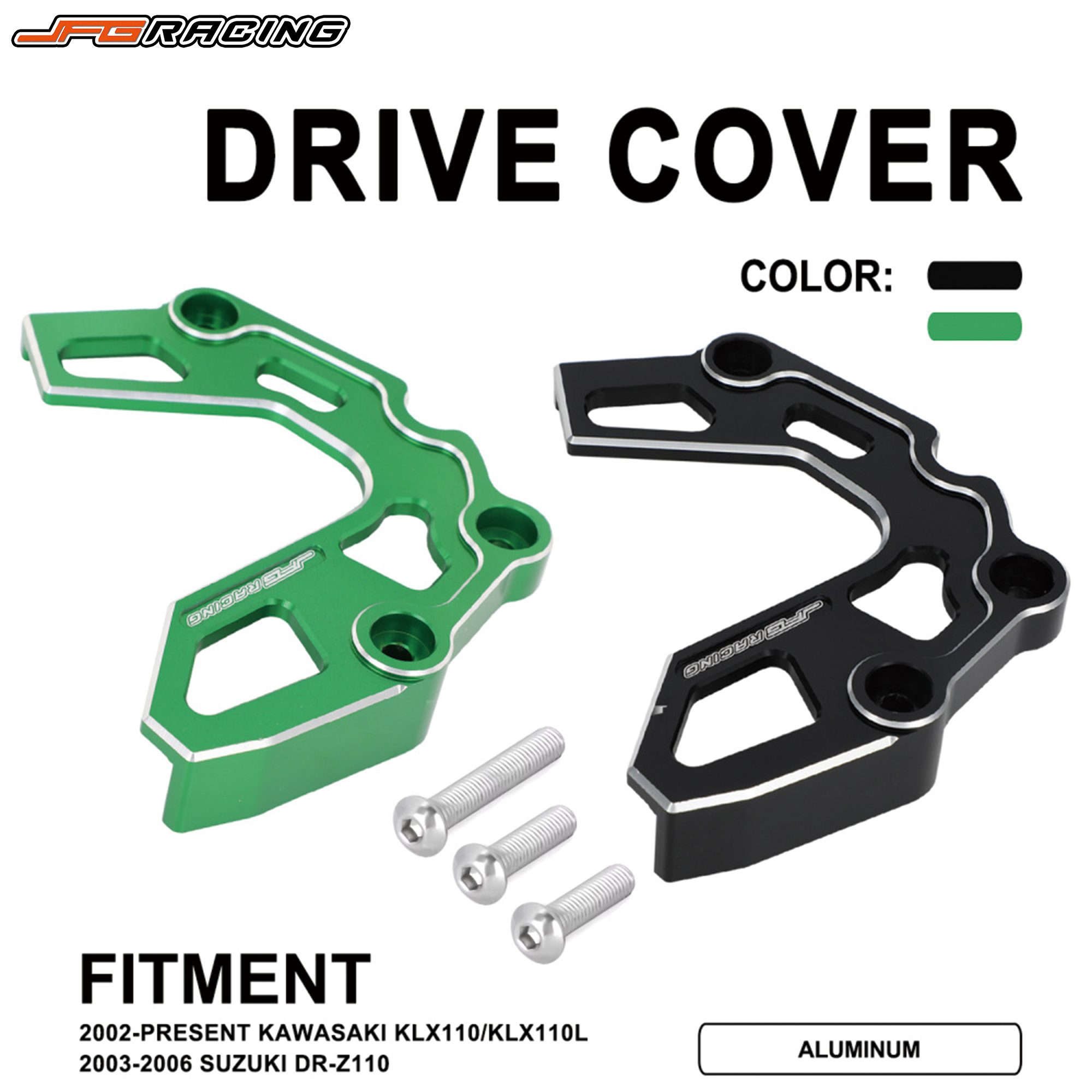 ฝาครอบโซ่ยามสเตอร์หน้า CNC สําหรับ Kawasaki KLX110 DRZ110