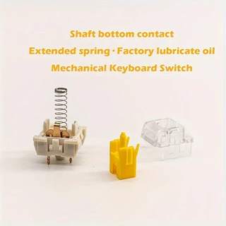 Lubed คีย์บอร์ดสวิทช์ 10-100PCS 3 Pins POM Hot Swapping Mx สวิทช์เงียบ RGB LED Gaming ใช้งานร่วมกับคีย์บอร์ด,Typewriter