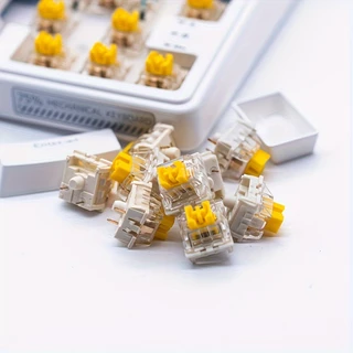 Lubed คีย์บอร์ดสวิทช์ 10-100PCS 3 Pins POM Hot Swapping Mx สวิทช์เงียบ RGB LED Gaming ใช้งานร่วมกับคีย์บอร์ด,Typewriter