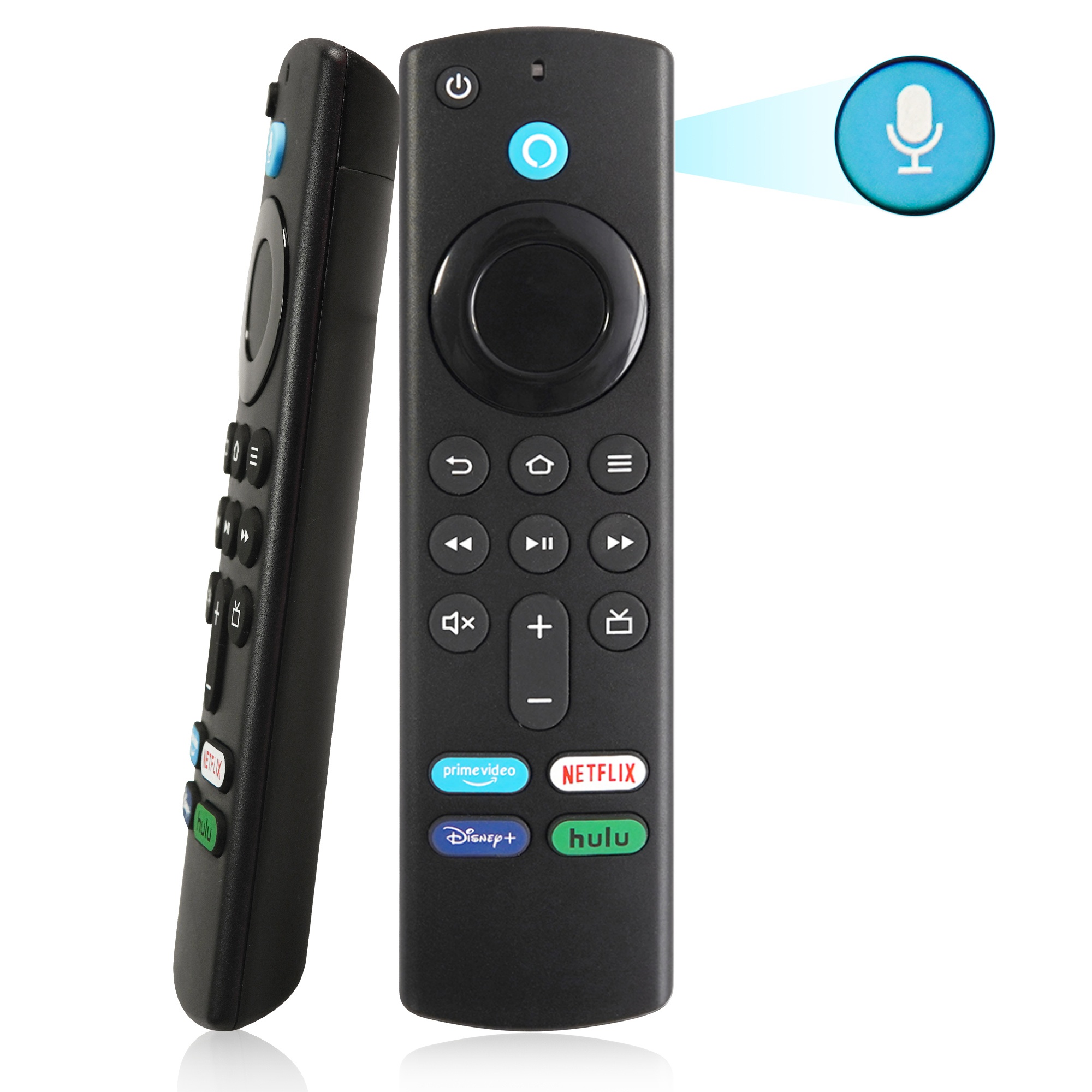 รีโมทคอนโทรลพร้อมฟังก์ชันเสียง (รุ่น 3) ทดแทนสําหรับ AMZ Smart TV Stick (รุ่น 2, รุ่น 3, Lite, 4K), 