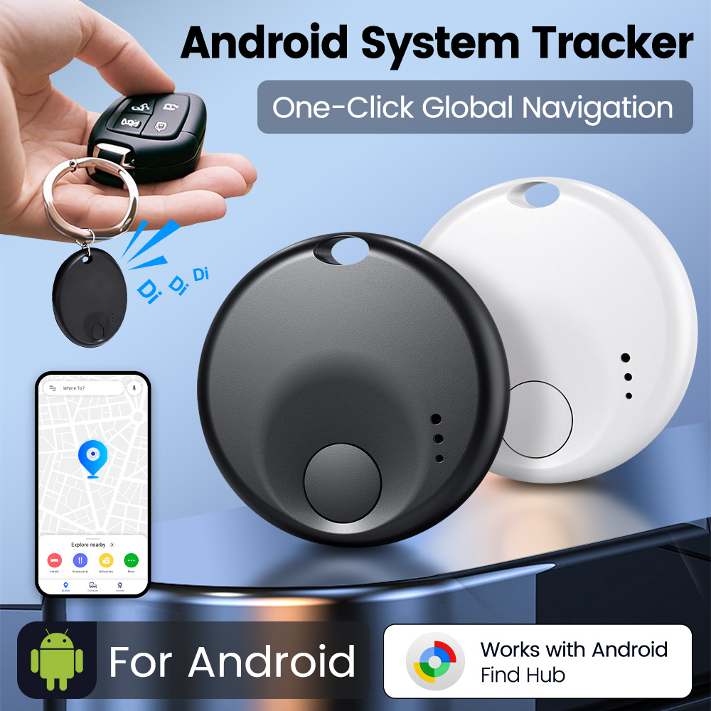 สมาร์ทมินิ GPS Tracker สําหรับ Android iTag อุปกรณ์หาตําแหน่งทั่วโลก ป้องกันหาย สําหรับกระเป๋าสตางค์ กุญแจ สัตว์เลี้ยง ทํางานร่วมกับ Google Find Hub