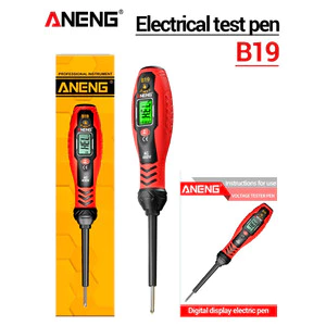 หนึ่งชุด ANENG B19 เครื่องทดสอบแรงดันไฟฟ้าปากกาแบบไม่สัมผัส 30-1000V เครื่องตรวจจับ AC Buzzer Alarm Breakpoint Finder CAT IV 600V