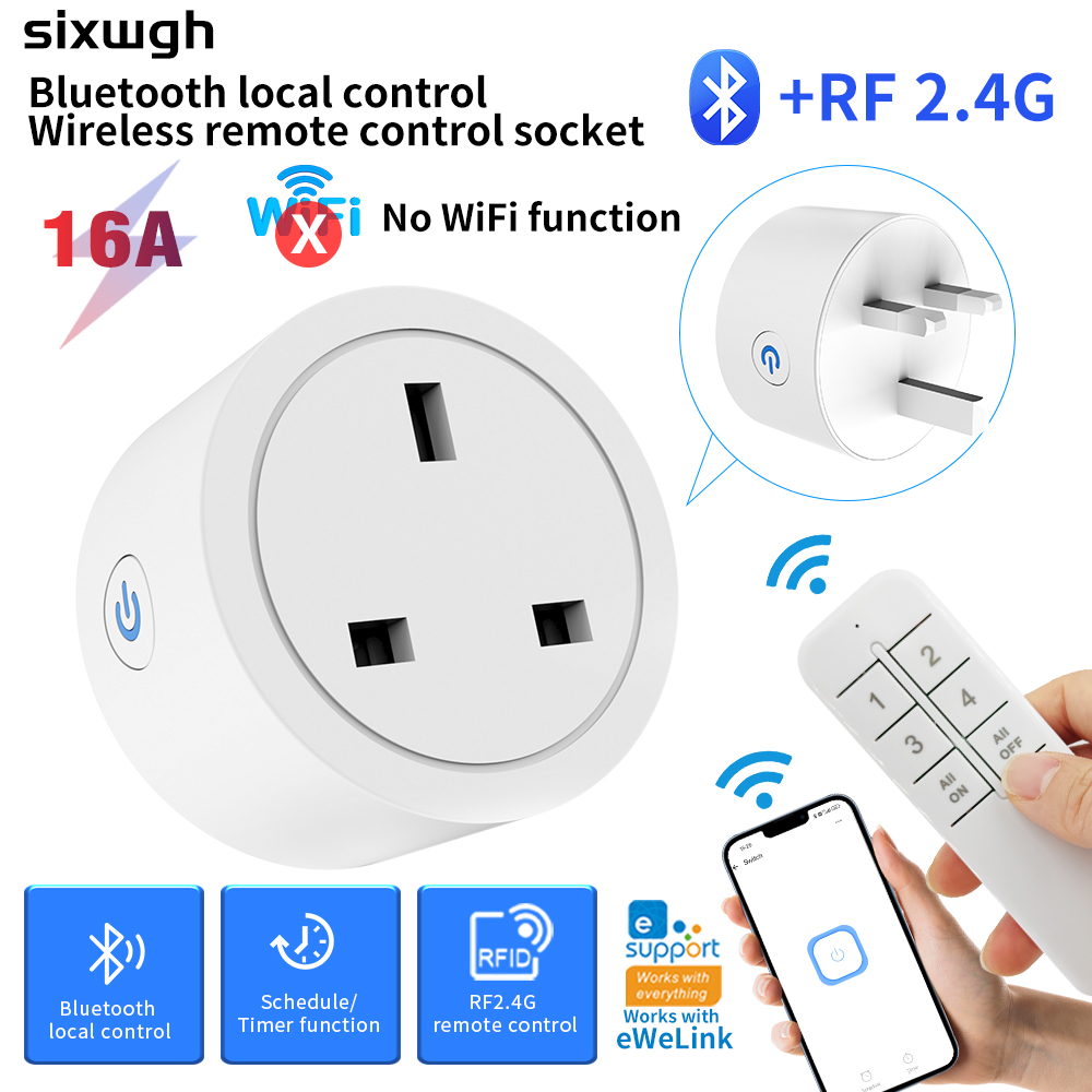UK Plug Wireless Socket RF2.4G Smart Socket Wireless Switch Controller