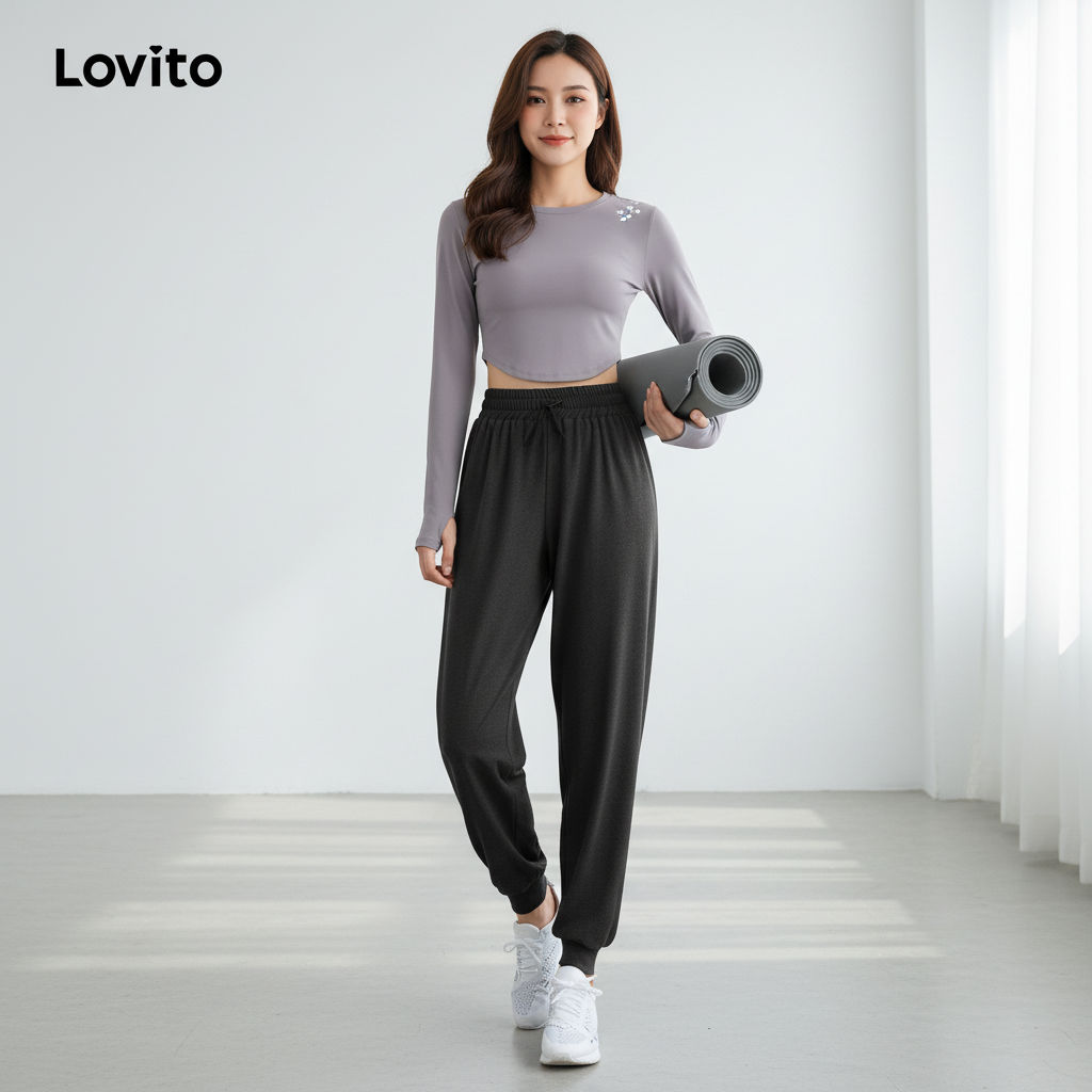 Lovito กางเกงกีฬา รุ่น LNA129022