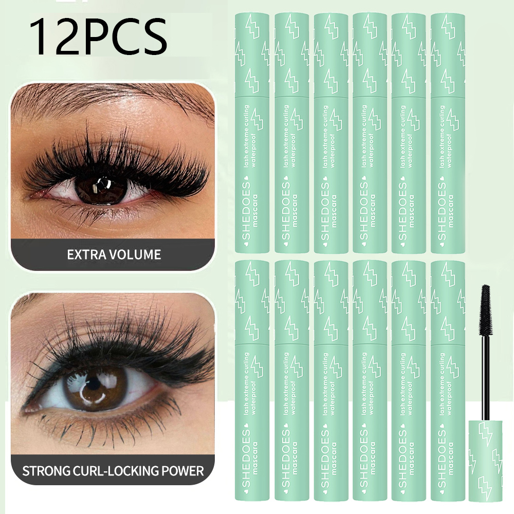 SHEDOES MASCARA 12PCS-Eye-Enlarging,แยก Lashes,Clump-Free,กันน้ํา