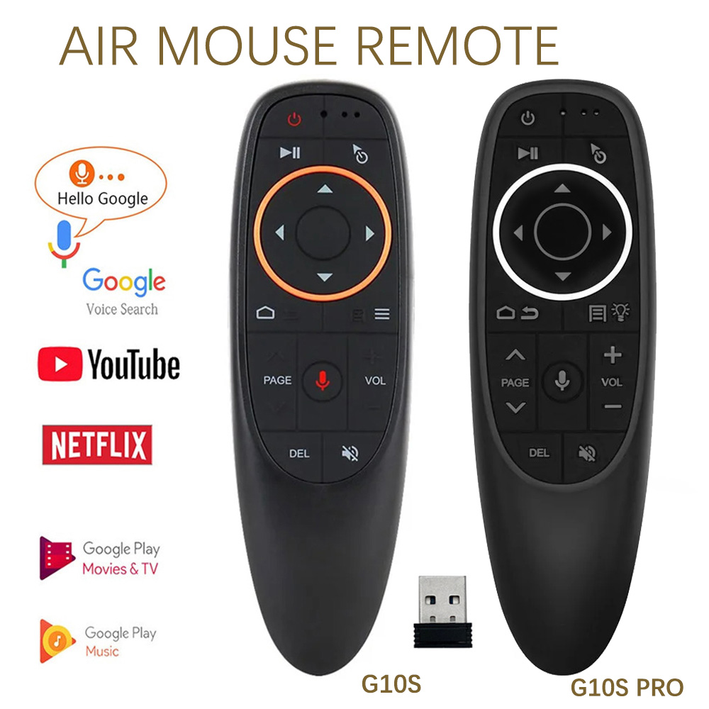 G10S/G10S PRO Air Mouse Voice รีโมทคอนโทรล 2.4G ไร้สาย IR การเรียนรู้สําหรับ H96 MAX X88 PRO X96 MAX