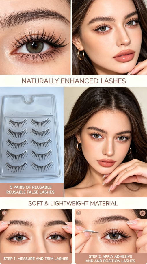 วิสปี้ ขนตาปลอมธรรมชาติ, สายโปร่งใสบางอ่อน, สวมใส่สบายและไม่สามารถจ่ายได้