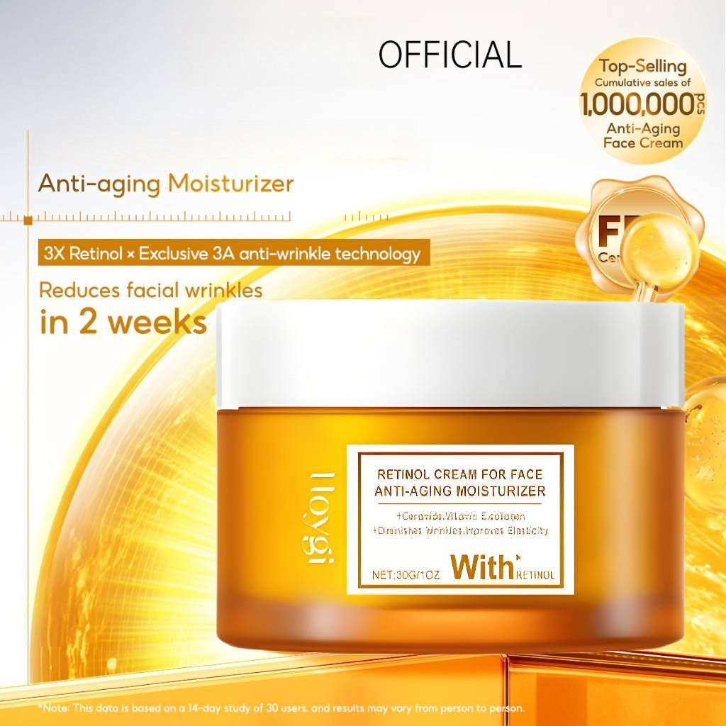 ชุดดูแลผิว Hoygi Retinol Anti Aging 30g – มอยส์เจอไรเซอร์คอลลาเจนเพื่อลดเลือนฝ้า ดูแลริ้วรอย กระชับผิวและเปล่งปลั่ง เซรั่มบํารุงผิวหน้า