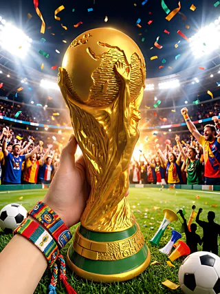 ถ้วยรางวัลจําลองขนาดจริง 36 ซม. ปี 2026 FIFA World Cup, ได้รับลิขสิทธิ์อย่างเป็นทางการ เหมาะสําหรับตั้งโชว์และสะสมของเกี่ยวกับฟุตบอล