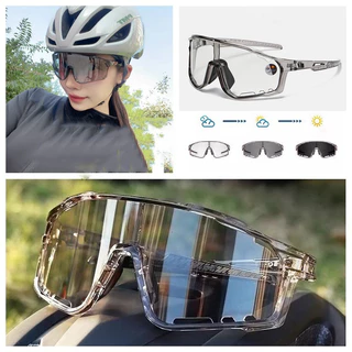 Photochromic Night แว่นตาขับรถ Uv400 แว่นตากีฬากันฝุ่นสําหรับขี่จักรยานวิ่ง F1