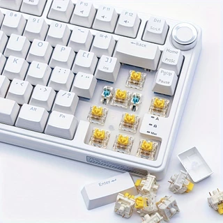 Lubed คีย์บอร์ดสวิทช์ 10-100PCS 3 Pins POM Hot Swapping Mx สวิทช์เงียบ RGB LED Gaming ใช้งานร่วมกับคีย์บอร์ด,Typewriter