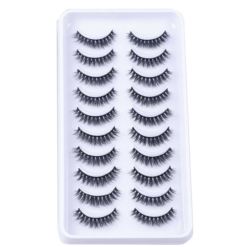 H13 Mini ขนตาปลอม 10 คู่, Reusable Grafting Lashes สําหรับเริ่มต้นงานแต่งงานอีสเตอร์เทศกาลดนตรีแม่คร