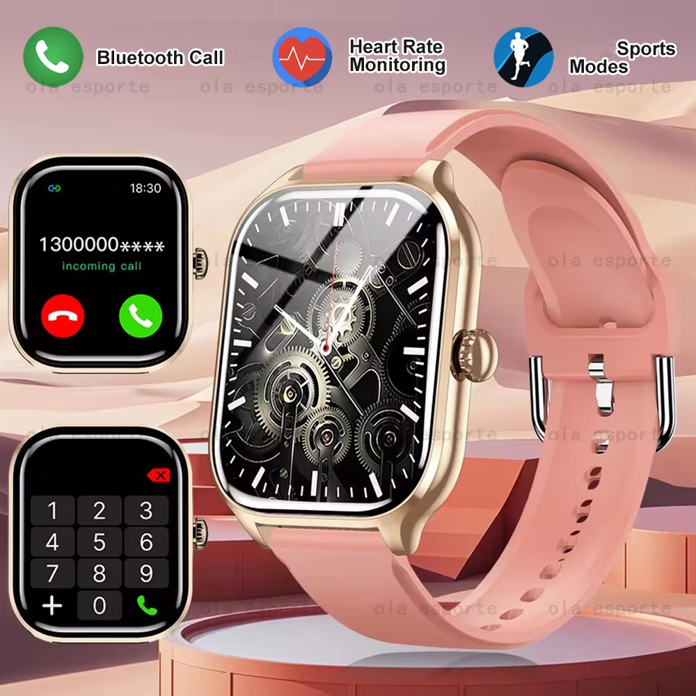 สําหรับผู้ชายผู้หญิงดูสมาร์ท ความละเอียดสูง หน้าจอ สบายใจ เอ็นเอฟซีบลูทูธโทรสมาร์ทวอทช์สุขภาพการตรวจสอบ AI เสียงกีฬานาฬิกากันน้ํา