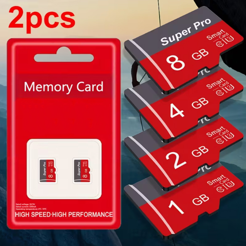 2PCS Micro SD TF Card 64MB-8GB Class 10 U3 A1 การ์ดหน่วยความจําสําหรับกล้องแท็บเล็ตการเฝ้าระวัง