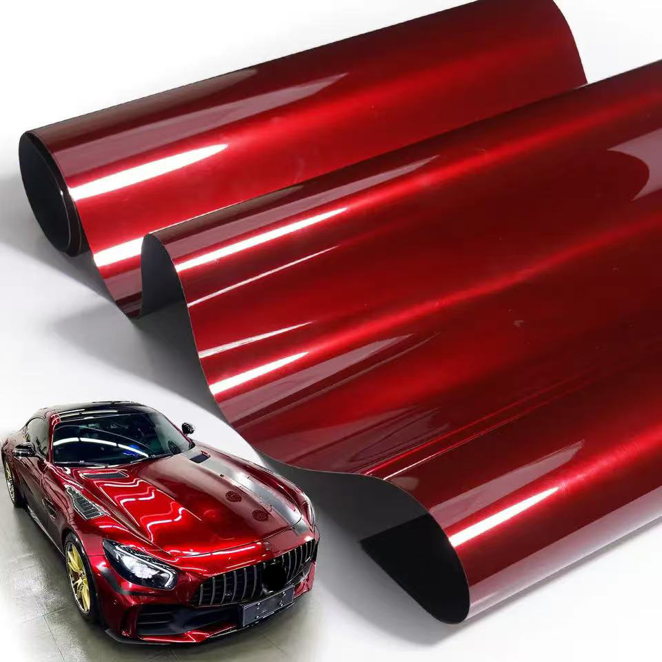 โลโก้ Emblems Ultra Glossy Liquid Metallic Red Vinyl Wrap Film