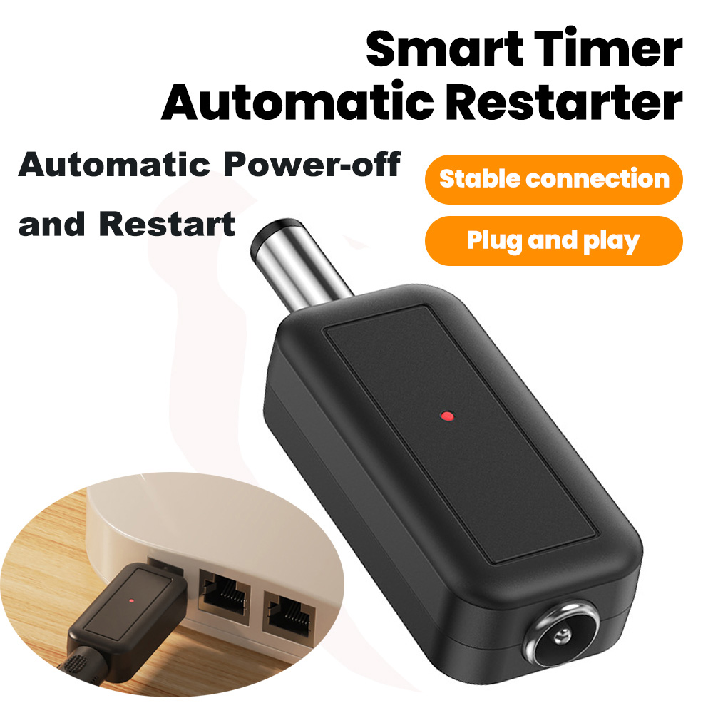 เราเตอร์รีบูตอัตโนมัติ DC WiFi รีบูต 24 ชั่วโมง รีเซ็ตพลังงานอัตโนมัติ เครื่องมือ 5.5x2.1 มม. สายควบคุมรีสตาร์ท 5V-24V