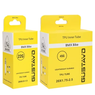 GUSTAVO BMX จักรยานพับ ยางใน TPU 20X0.9-1.5/20X1.75-2.5 (406)/20X0.9-1.5 (451) ความยาววาล์วฝรั่งเศส 45มม. 65มม.