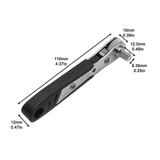 One ชุด 2-In-1 Dual Way Ratchet ประแจ, Multifunctional Drill Chuck Ratchet ไขควงสีดําสําหรับ Fastening Tasks