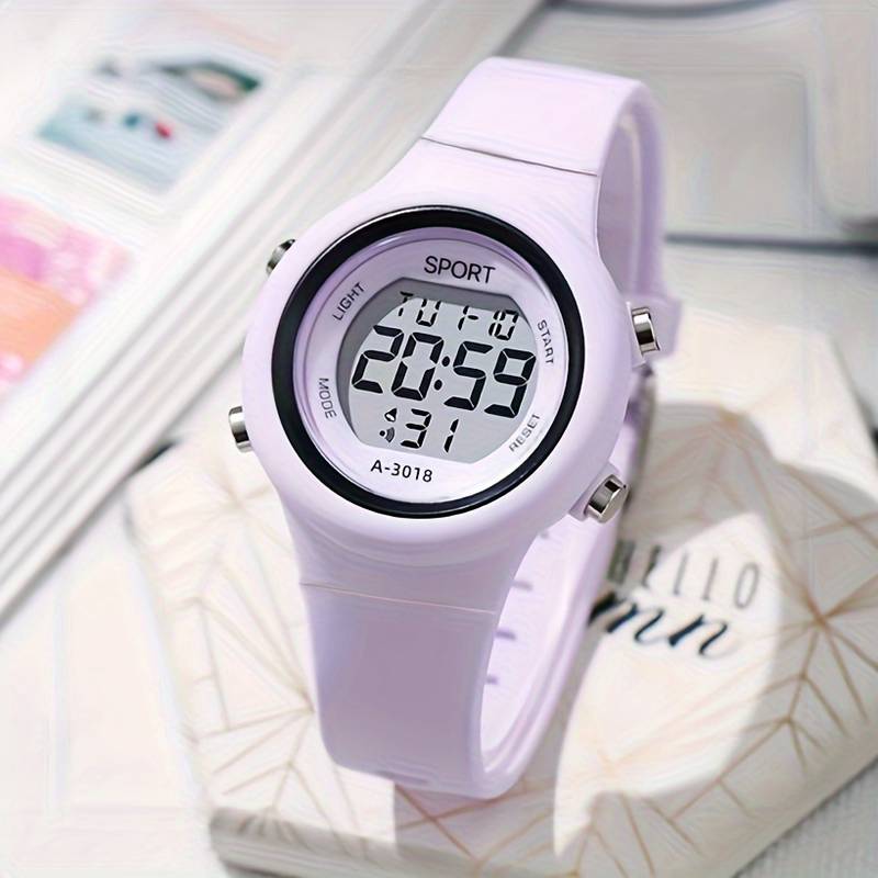 Back To School Summer Kids Digital Watch จอแสดงผล LED Date Timer Night Light Gift ราคา ถูกที่สุด ดีลบีเคเค แกลเลอรีภาพที่ 8