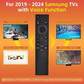 เปลี่ยนเสียงรีโมทคอนโทรลสําหรับ Samsung สมาร์ททีวี 2022 BN59-011386D BN59 01385A Non-Solar Powered