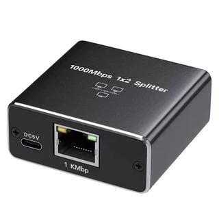ตัวแยกเครือข่าย ฮับความเร็ว 1 Gbps 1 ออก 2 อะแดปเตอร์ RJ45 ตัวแปลงกิกะบิต Ethernet 8P8C สําหรับกล่องรับสัญญาณอินเทอร์เน็ต ตัวขยายปลั๊กพ่วงแบบเสียบใช้งาน
